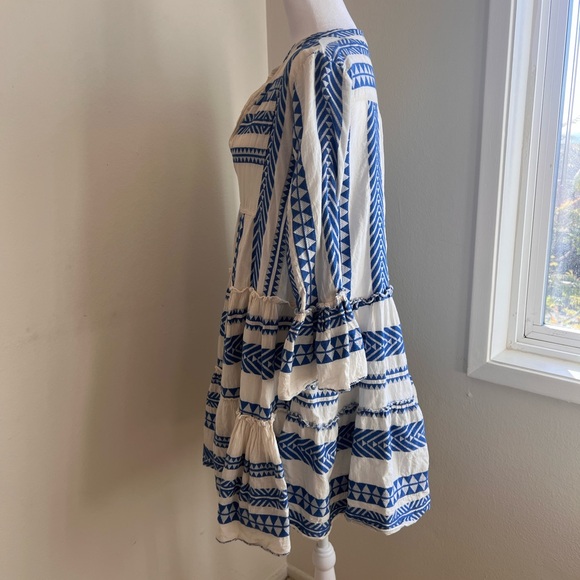 Blue Embroidered Dress/Beach Cover Up - Picture 2 of 3